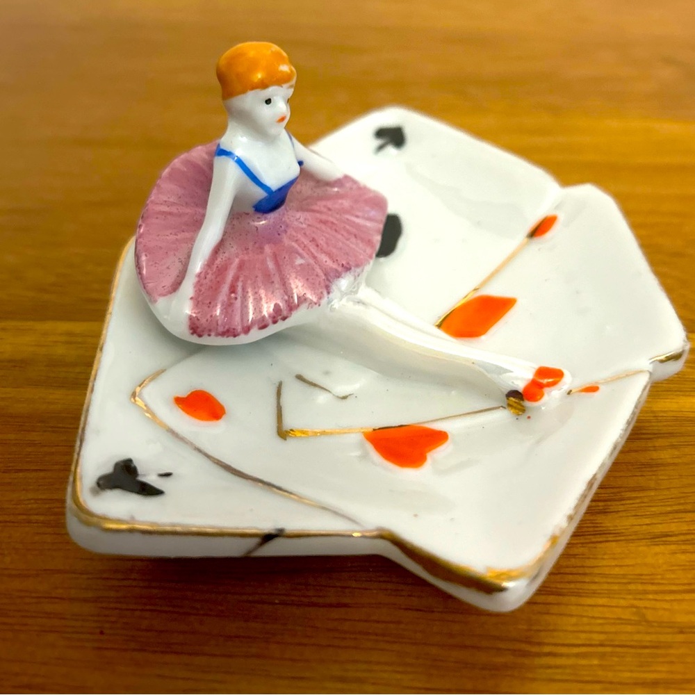 Adorable Japanese luster ware mini ashtray